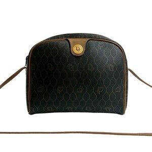 CHRISTIAN DIOR Vintage Gray Leather Pochette Shoulder Bag